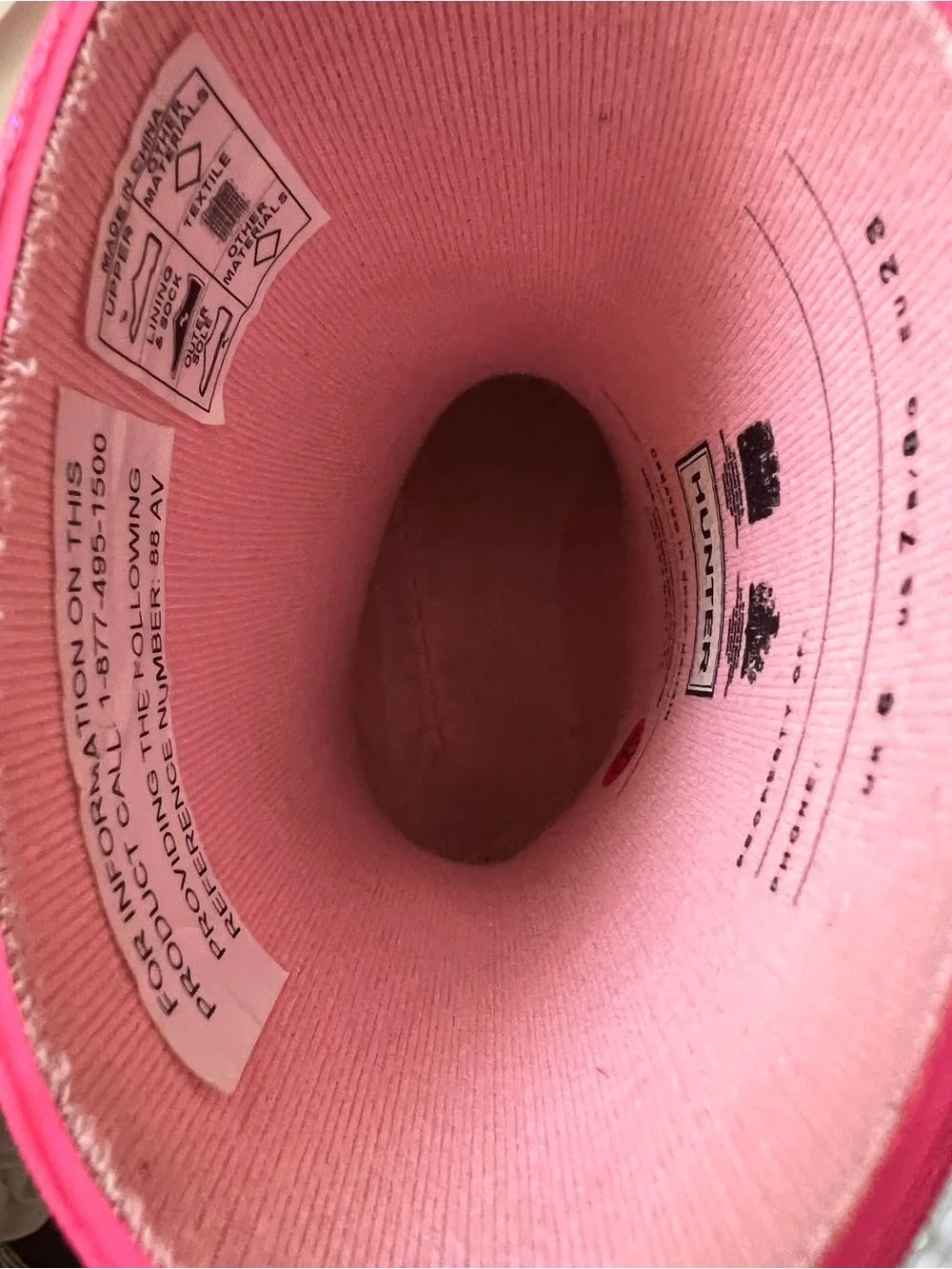 Hunter Pink Kids Gloss Rain Boots